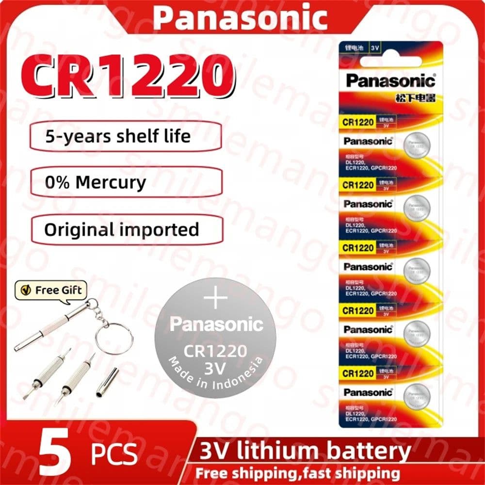 image-2PCS-50PCSPanasonic 3V CR1220 ECR1220 DLCR1220 Button Batteries Cell Coin Lithium Battery For Watch Electronic Toy Calculators