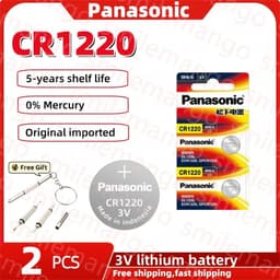 image-2PCS-50PCSPanasonic 3V CR1220 ECR1220 DLCR1220 Button Batteries Cell Coin Lithium Battery For Watch Electronic Toy Calculators