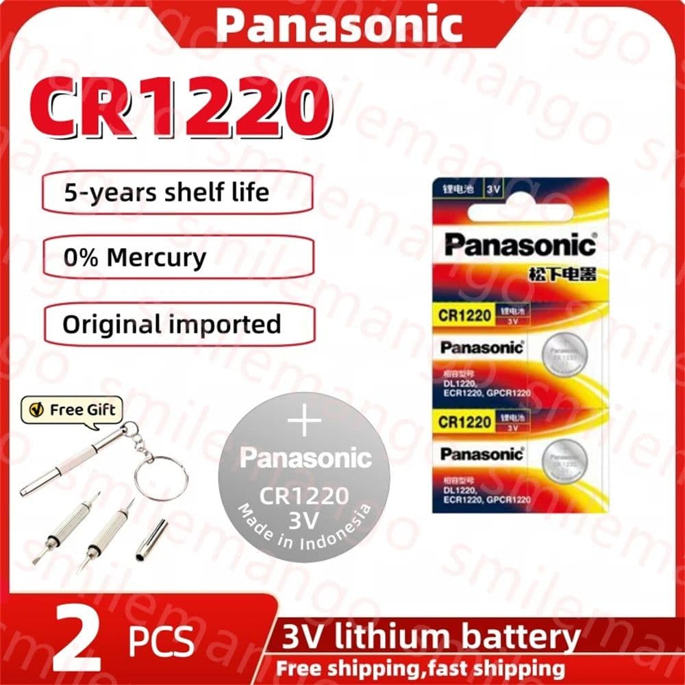 image-2PCS-50PCSPanasonic 3V CR1220 ECR1220 DLCR1220 Button Batteries Cell Coin Lithium Battery For Watch Electronic Toy Calculators