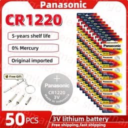 image-2PCS-50PCSPanasonic 3V CR1220 ECR1220 DLCR1220 Button Batteries Cell Coin Lithium Battery For Watch Electronic Toy Calculators
