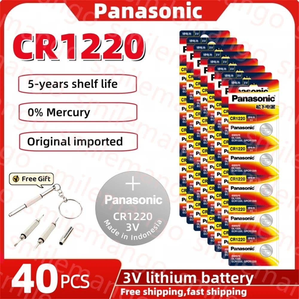 image-2PCS-50PCSPanasonic 3V CR1220 ECR1220 DLCR1220 Button Batteries Cell Coin Lithium Battery For Watch Electronic Toy Calculators