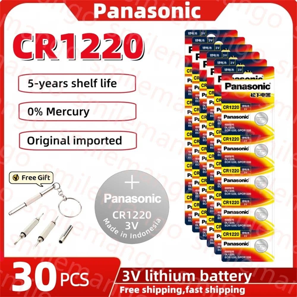 image-2PCS-50PCSPanasonic 3V CR1220 ECR1220 DLCR1220 Button Batteries Cell Coin Lithium Battery For Watch Electronic Toy Calculators