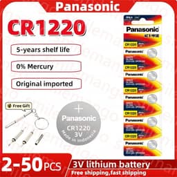image-2PCS-50PCSPanasonic 3V CR1220 ECR1220 DLCR1220 Button Batteries Cell Coin Lithium Battery For Watch Electronic Toy Calculators