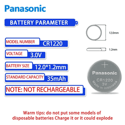 image-2PCS-50PCSPanasonic 3V CR1220 ECR1220 DLCR1220 Button Batteries Cell Coin Lithium Battery For Watch Electronic Toy Calculators