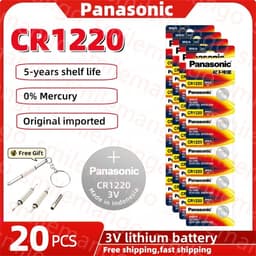 image-2PCS-50PCSPanasonic 3V CR1220 ECR1220 DLCR1220 Button Batteries Cell Coin Lithium Battery For Watch Electronic Toy Calculators