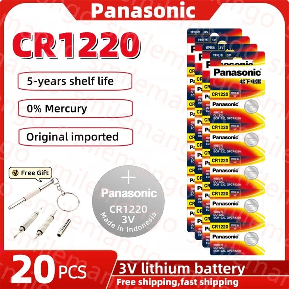 image-2PCS-50PCSPanasonic 3V CR1220 ECR1220 DLCR1220 Button Batteries Cell Coin Lithium Battery For Watch Electronic Toy Calculators
