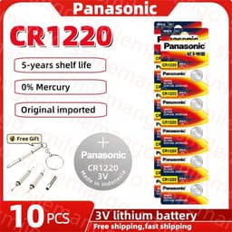 image-2PCS-50PCSPanasonic 3V CR1220 ECR1220 DLCR1220 Button Batteries Cell Coin Lithium Battery For Watch Electronic Toy Calculators