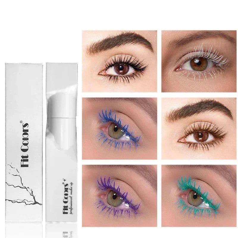 image-Color Mascara for Eyes Lengthening Thick Fiber Eyelashes Cream Multi-coloured Priming Waterproof Eye Black Mascara Ink Lasting