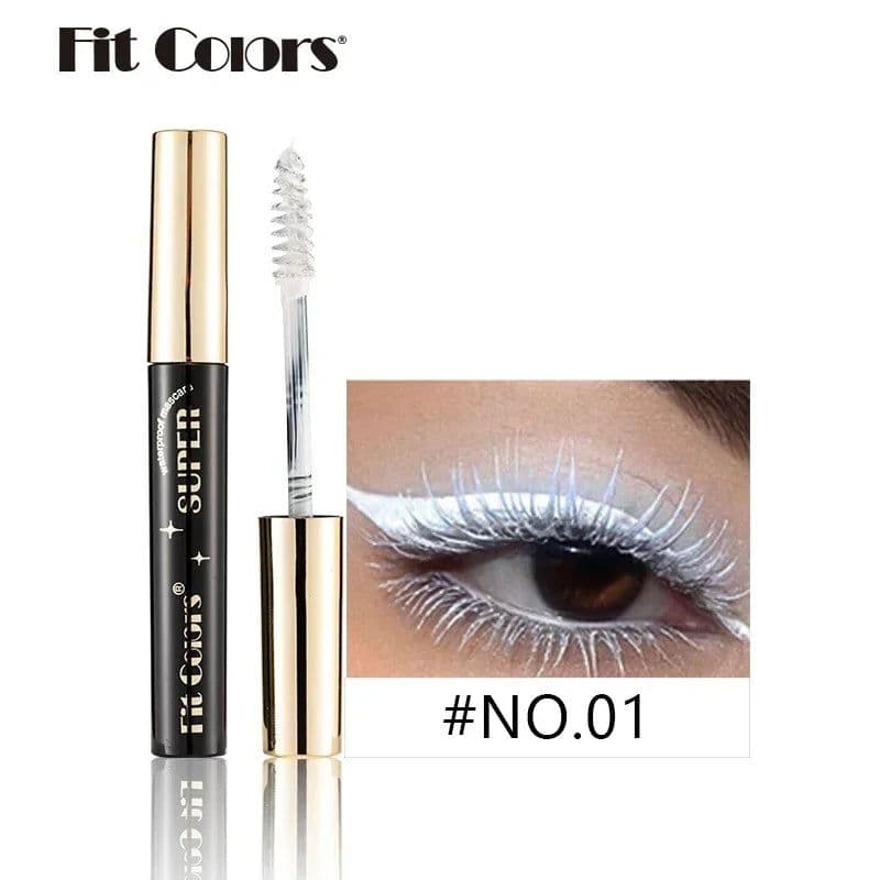 image-Color Mascara for Eyes Lengthening Thick Fiber Eyelashes Cream Multi-coloured Priming Waterproof Eye Black Mascara Ink Lasting
