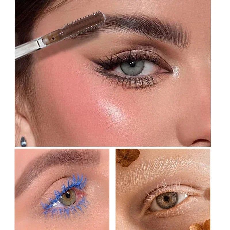 image-Color Mascara for Eyes Lengthening Thick Fiber Eyelashes Cream Multi-coloured Priming Waterproof Eye Black Mascara Ink Lasting