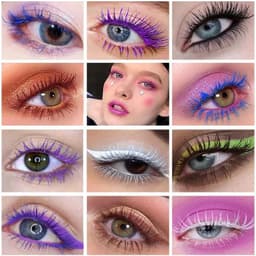 image-Color Mascara for Eyes Lengthening Thick Fiber Eyelashes Cream Multi-coloured Priming Waterproof Eye Black Mascara Ink Lasting