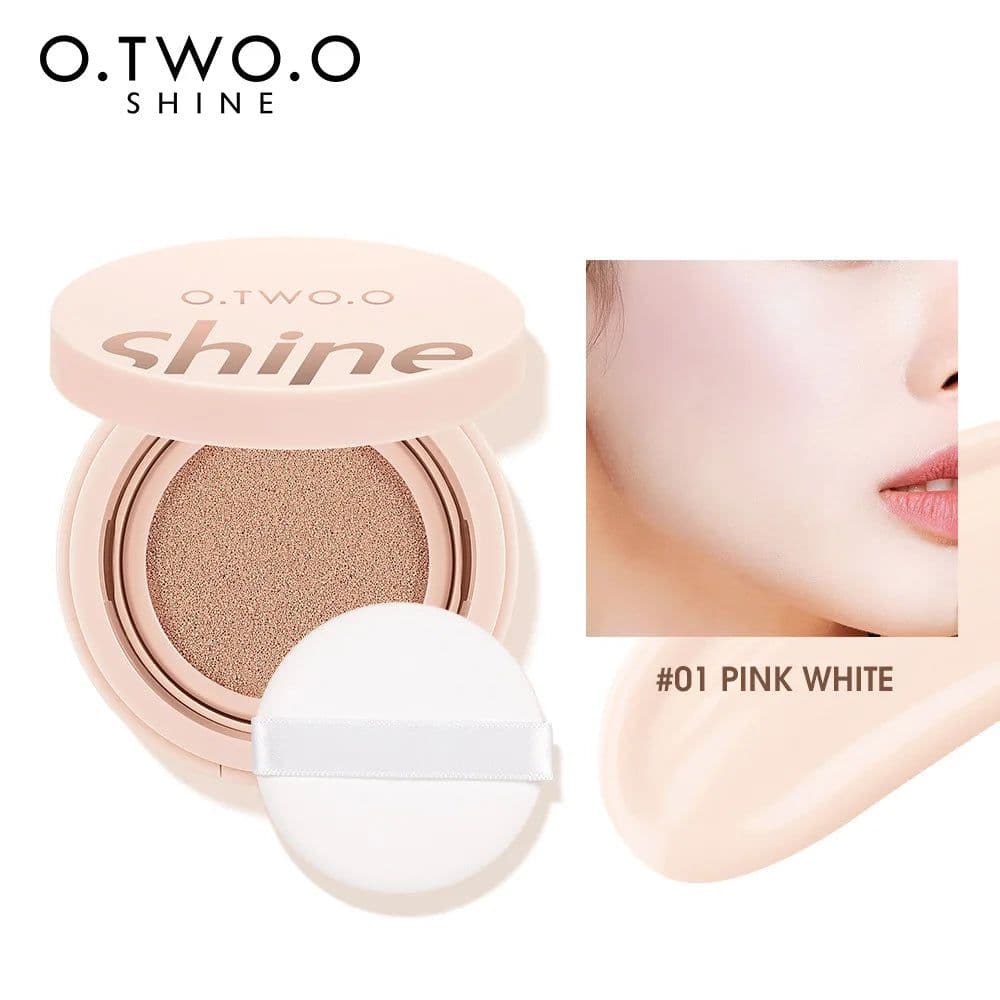 image-O.TWO.O Air Cushion BB Cream 3 Colors Fuller Coverage Waterproof Long-lasting Concealer Cushion Compact With Puff Face Makeup