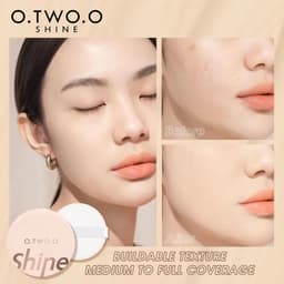 image-O.TWO.O Air Cushion BB Cream 3 Colors Fuller Coverage Waterproof Long-lasting Concealer Cushion Compact With Puff Face Makeup