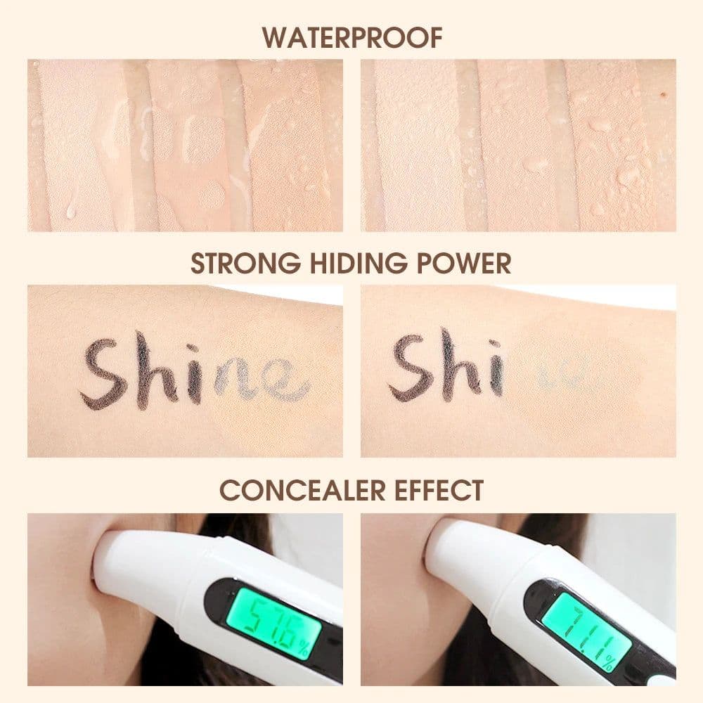 image-O.TWO.O Air Cushion BB Cream 3 Colors Fuller Coverage Waterproof Long-lasting Concealer Cushion Compact With Puff Face Makeup