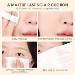 image-O.TWO.O Air Cushion BB Cream 3 Colors Fuller Coverage Waterproof Long-lasting Concealer Cushion Compact With Puff Face Makeup