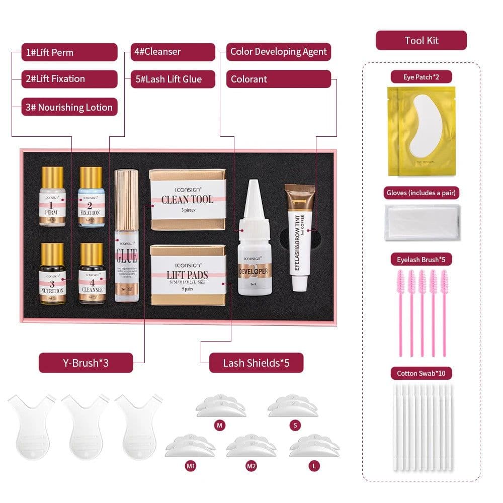 image-Dropshipping ICONSIGN Lash Lift Kit And Brow Dye Tint Kit Lifting Eyelashes Brow Lift Brow Dye Tint Lash Lifting Kit Eye Makeup