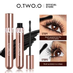 image-O.TWO.O Mascara Waterproof 4D Silk Fiber Curling Volume Lashes Thick Lengthening Nourish Eyelash Extension High Quality Makeup