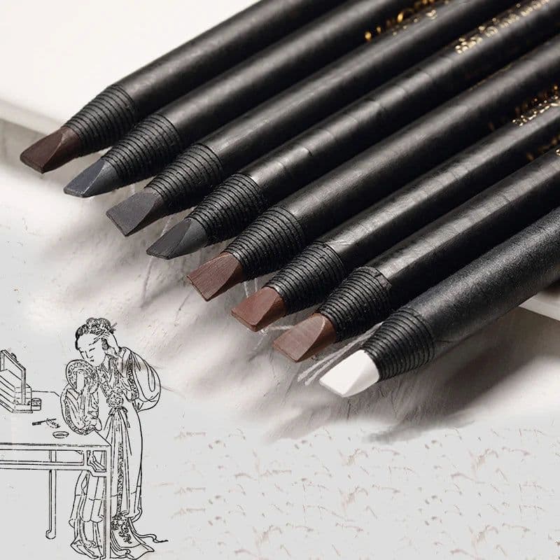image-12PCS HaoZhuang Eyebrow Pencil Cosmetic Wholesale Eyeshadow Natural Long-Lasting Tattoo Eyebrows Eaterproof Makeup set Beauty