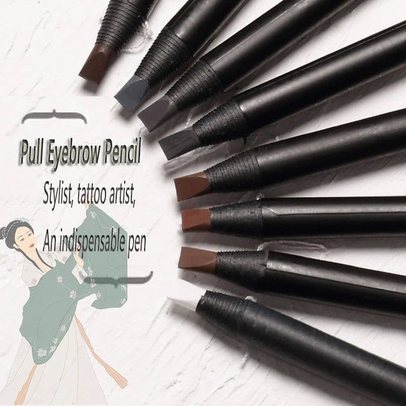image-12PCS HaoZhuang Eyebrow Pencil Cosmetic Wholesale Eyeshadow Natural Long-Lasting Tattoo Eyebrows Eaterproof Makeup set Beauty