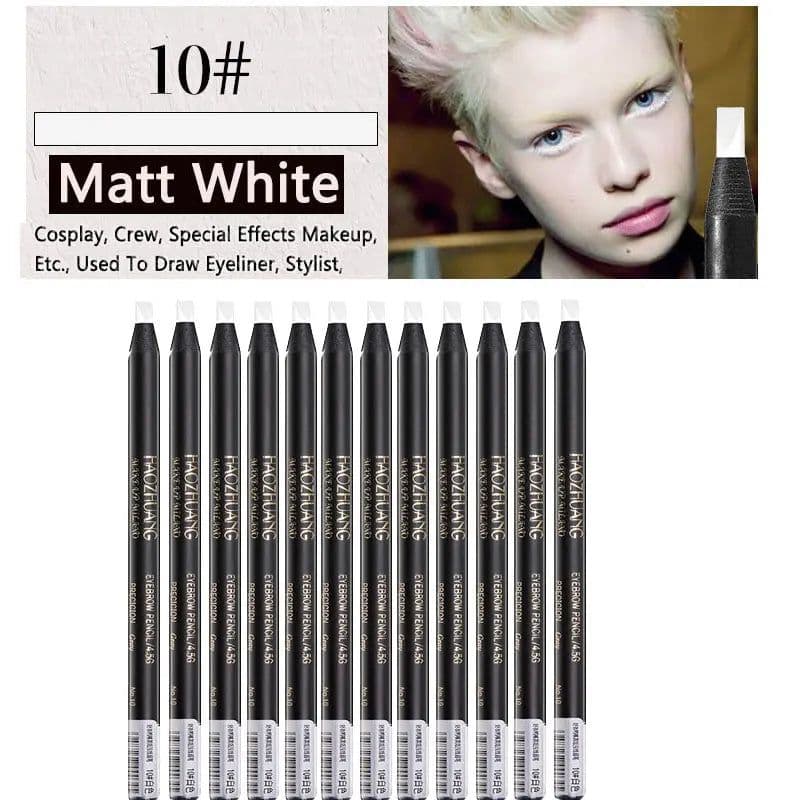 image-12PCS HaoZhuang Eyebrow Pencil Cosmetic Wholesale Eyeshadow Natural Long-Lasting Tattoo Eyebrows Eaterproof Makeup set Beauty