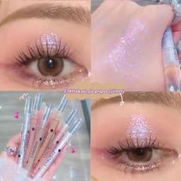 image-10 Colors White Gold Glitter Eyeshadow For Easy to Wear Waterproof Liquid Sequin Eyeliner pen Beauty Eye Liner Makeup tool