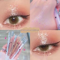 image-10 Colors White Gold Glitter Eyeshadow For Easy to Wear Waterproof Liquid Sequin Eyeliner pen Beauty Eye Liner Makeup tool