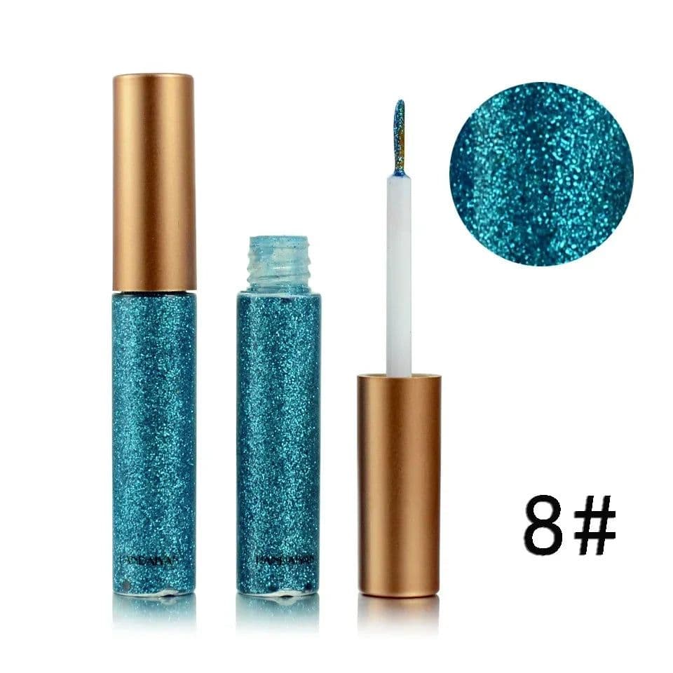 image-10 Colors White Gold Glitter Eyeshadow For Easy to Wear Waterproof Liquid Sequin Eyeliner pen Beauty Eye Liner Makeup tool