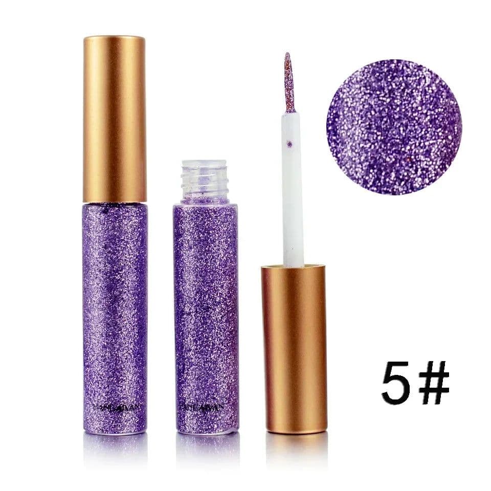 image-10 Colors White Gold Glitter Eyeshadow For Easy to Wear Waterproof Liquid Sequin Eyeliner pen Beauty Eye Liner Makeup tool