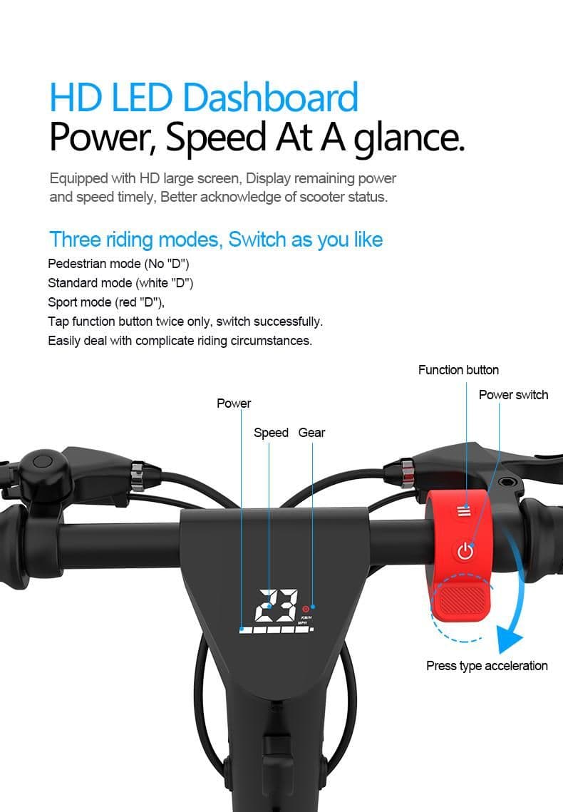 image-The Commuta Pro Max Electric Foldable Scooter - 75km Range and 40kmh Max Speed. - ships from Germany