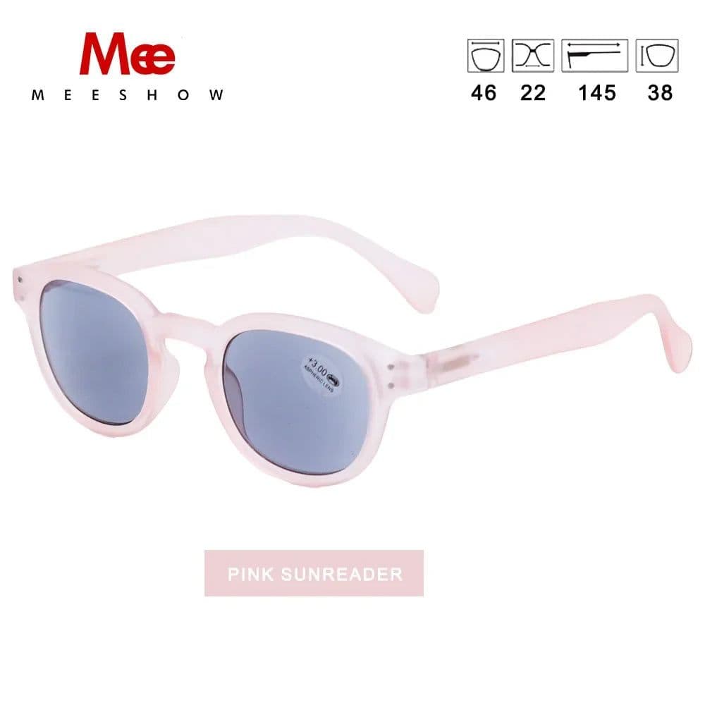 image-Meeshow NEW Sunglasses Reading Glasses Transparent Men Women Round Glass With Diopter UV400 Sun Reader French Presbyopia 1513