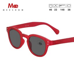 image-Meeshow NEW Sunglasses Reading Glasses Transparent Men Women Round Glass With Diopter UV400 Sun Reader French Presbyopia 1513