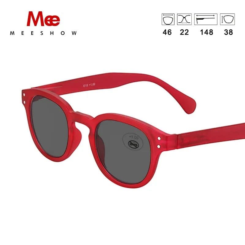 image-Meeshow NEW Sunglasses Reading Glasses Transparent Men Women Round Glass With Diopter UV400 Sun Reader French Presbyopia 1513