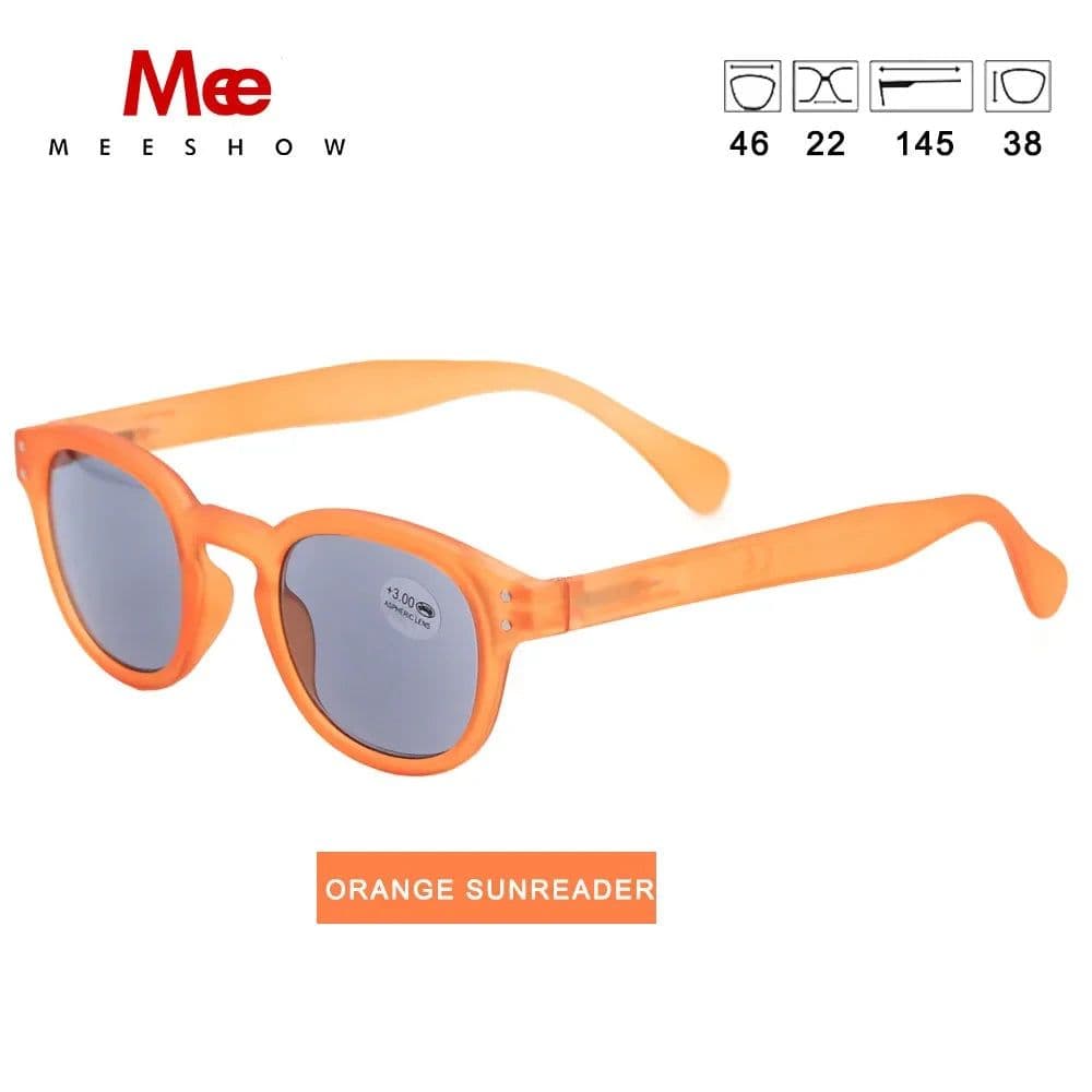 image-Meeshow NEW Sunglasses Reading Glasses Transparent Men Women Round Glass With Diopter UV400 Sun Reader French Presbyopia 1513