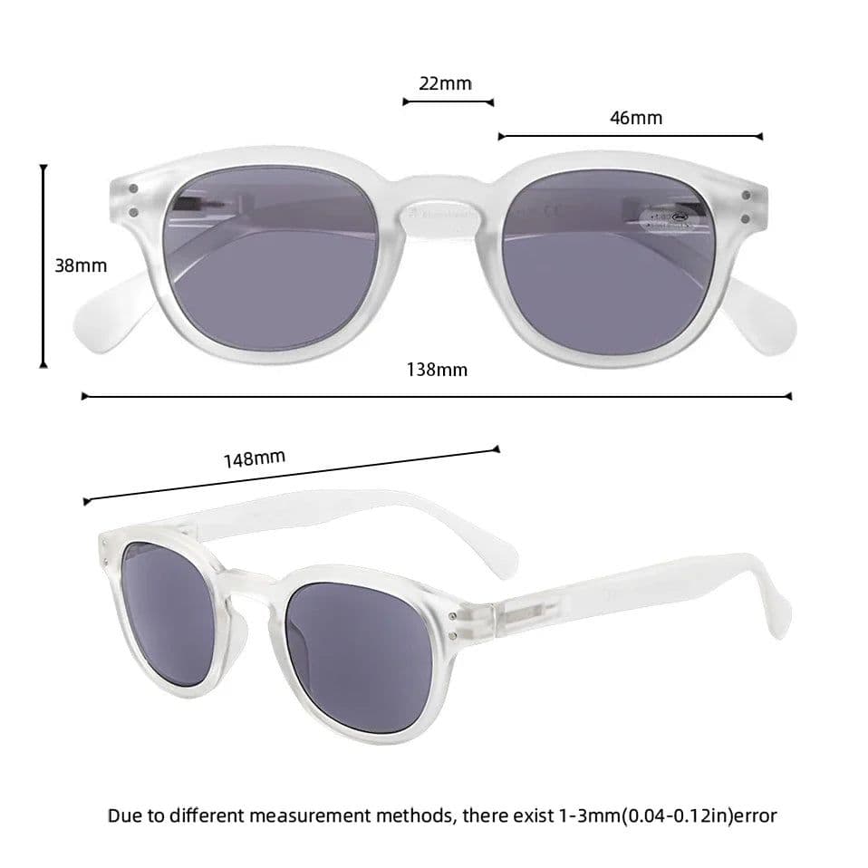 image-Meeshow NEW Sunglasses Reading Glasses Transparent Men Women Round Glass With Diopter UV400 Sun Reader French Presbyopia 1513