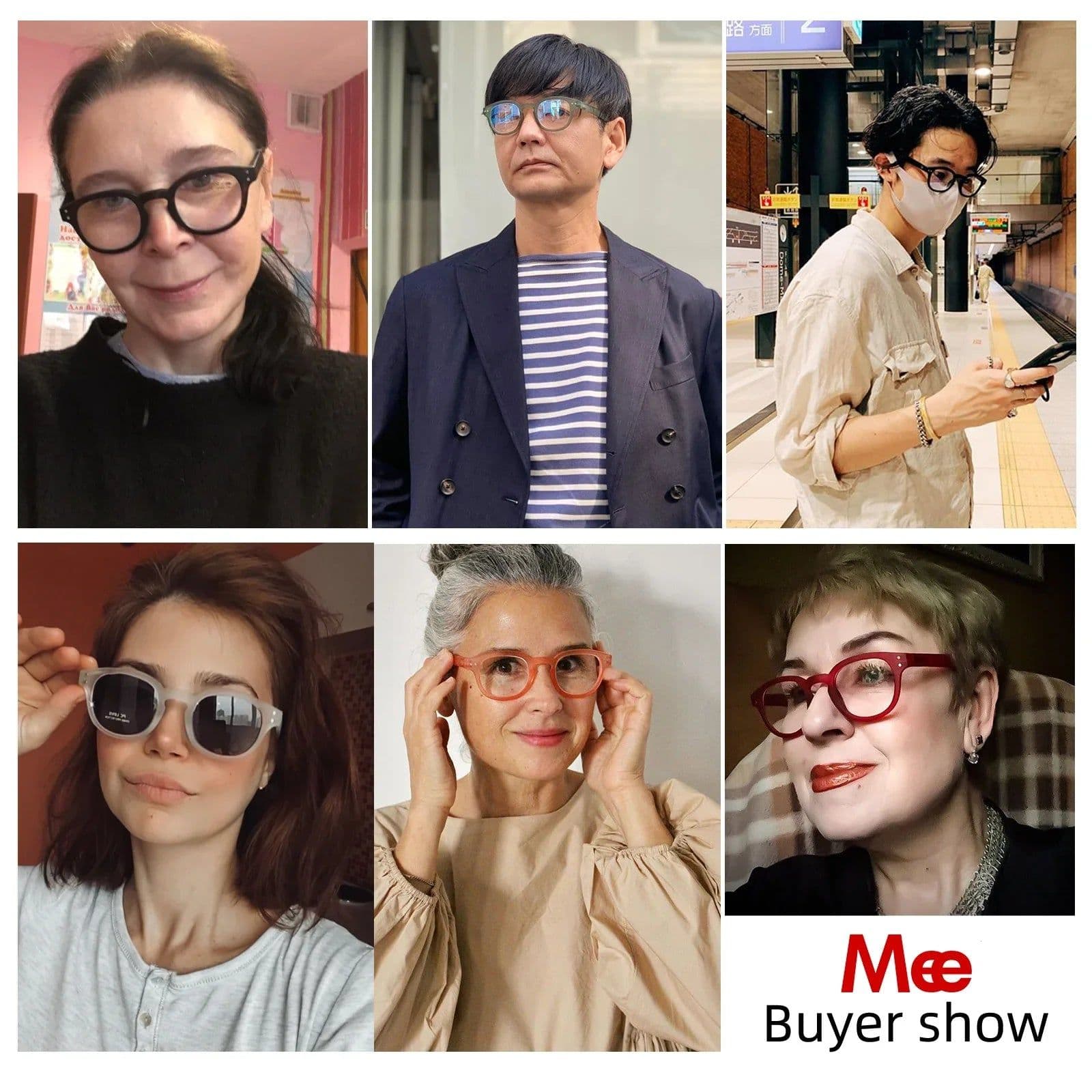 image-Meeshow NEW Sunglasses Reading Glasses Transparent Men Women Round Glass With Diopter UV400 Sun Reader French Presbyopia 1513