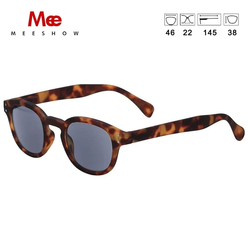 image-Meeshow NEW Sunglasses Reading Glasses Transparent Men Women Round Glass With Diopter UV400 Sun Reader French Presbyopia 1513