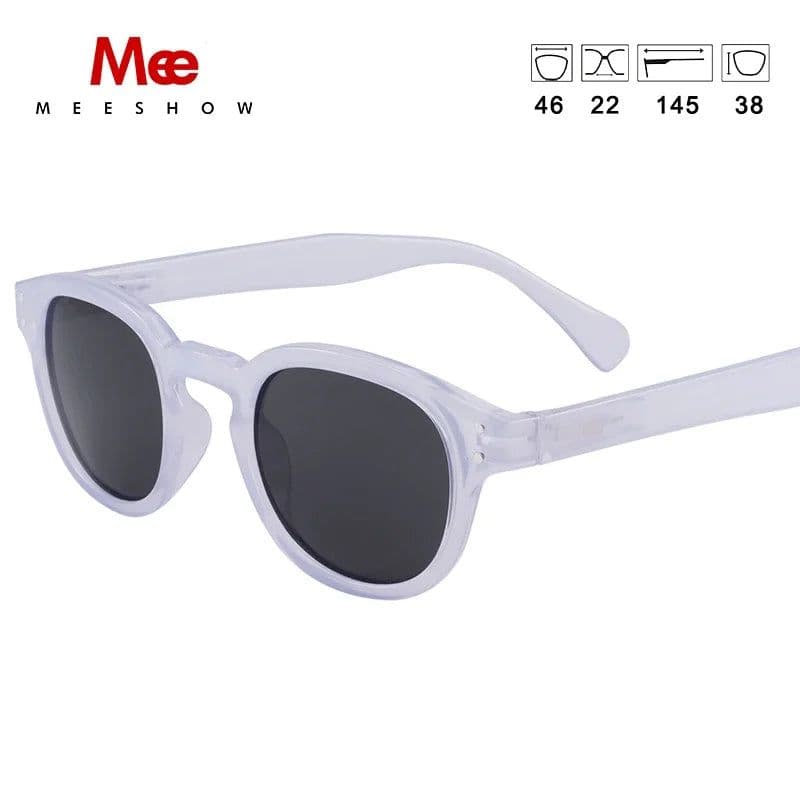 image-Meeshow NEW Sunglasses Reading Glasses Transparent Men Women Round Glass With Diopter UV400 Sun Reader French Presbyopia 1513
