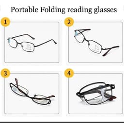 image-Folding Progressive Photochromic Reading Glasses Men Women Anti Blue Light Multifocal Presbyopia Eyeglasses Diopter +1.0 To +4.0
