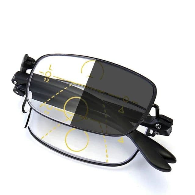 image-Folding Progressive Photochromic Reading Glasses Men Women Anti Blue Light Multifocal Presbyopia Eyeglasses Diopter +1.0 To +4.0