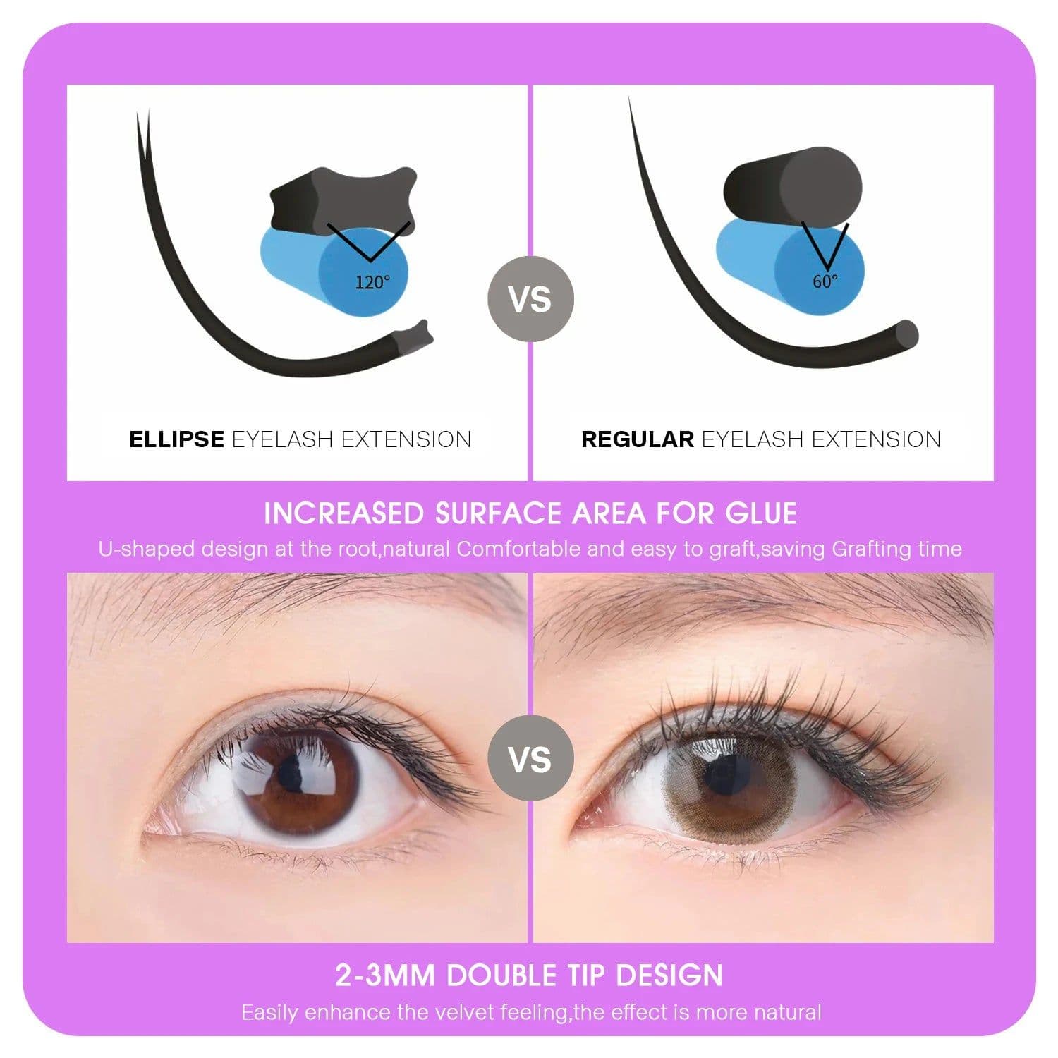 image-MASSCAKU ellipse flat lashes soft Split-tips fake eyelash extension individual eyelashes nature flat ellipse eyelashes supplies