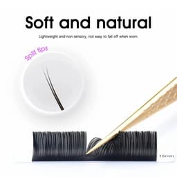 image-MASSCAKU ellipse flat lashes soft Split-tips fake eyelash extension individual eyelashes nature flat ellipse eyelashes supplies