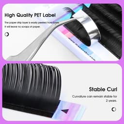 image-MASSCAKU ellipse flat lashes soft Split-tips fake eyelash extension individual eyelashes nature flat ellipse eyelashes supplies