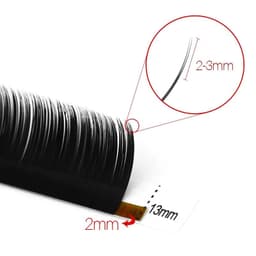 image-H&L SINCE 1990 Flat Ellipse Eyelashes Maquiagem Split Tips Ellipse Shaped Natural Light Magnetic Eyelash Extension