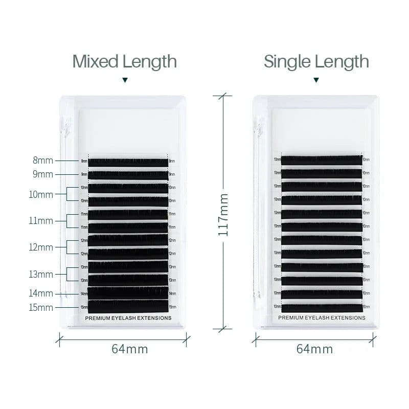 image-H&L SINCE 1990 Flat Ellipse Eyelashes Maquiagem Split Tips Ellipse Shaped Natural Light Magnetic Eyelash Extension