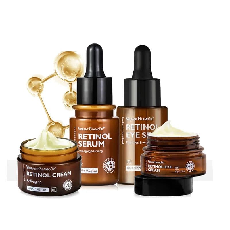 image-VIBRANT GLAMOUR Retinol Face Eye Cream Serum Facial Skin Care 4PCS/Set