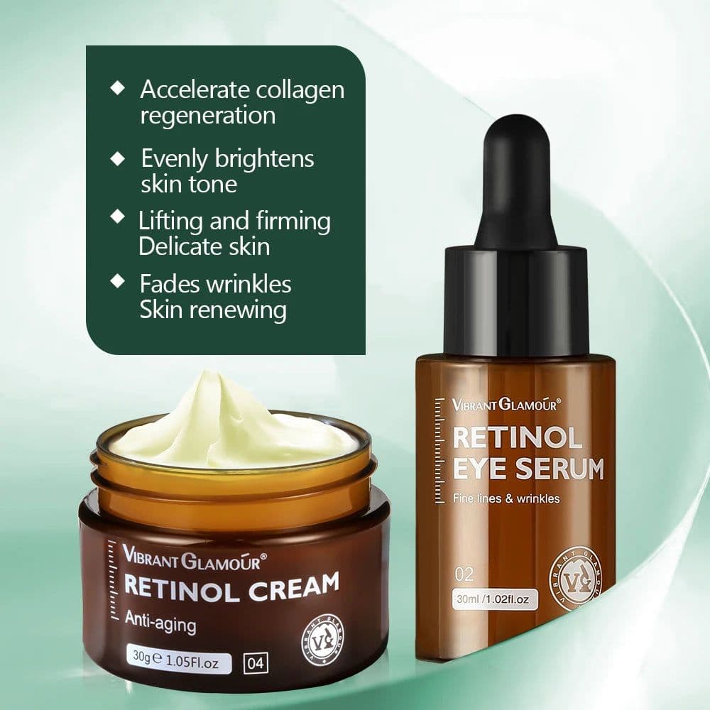 image-VIBRANT GLAMOUR Retinol Face Eye Cream Serum Facial Skin Care 4PCS/Set