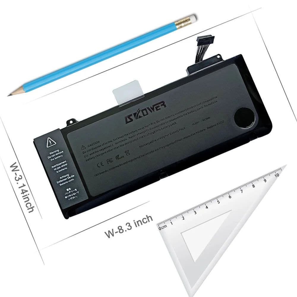 image-SKOWER 10.95V 65.5Wh A1322 Laptop Battery For Apple MacBook Pro 13 Inch A1278 (2009-2012)