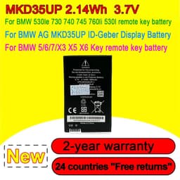 image-3.7V MKD35UP Remote LCD Key Battery For BMW 530le 730 740 745 760li X3 X4 X5 1ICP3/37/57 9442976-01 2.14Wh 580mAh High Quality