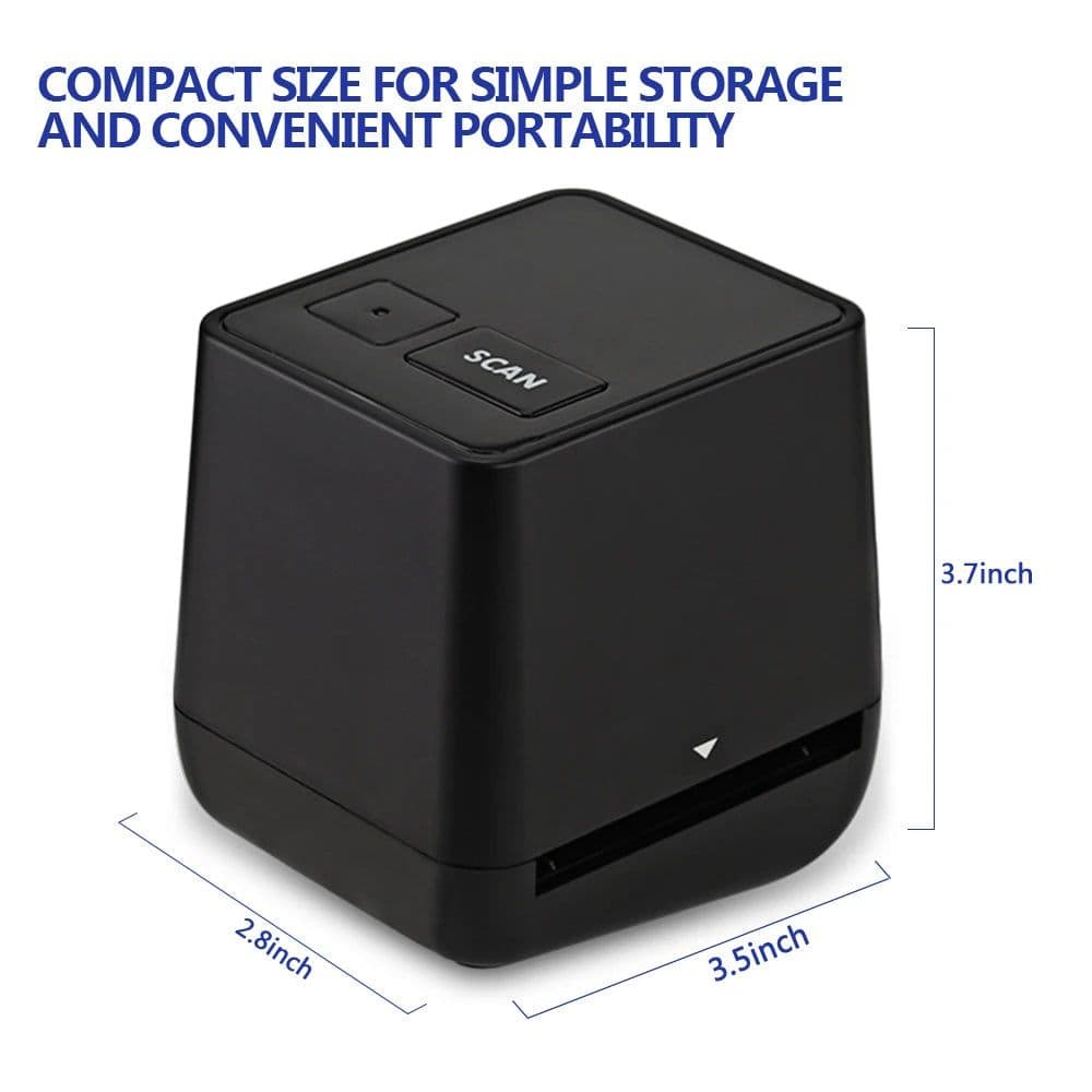 image-Portable Negative Film Scanners 35mm 135 Slide Film Converter Photo Digital Image 17.9 Mega Pixels Monochrome Slide Film Scanner