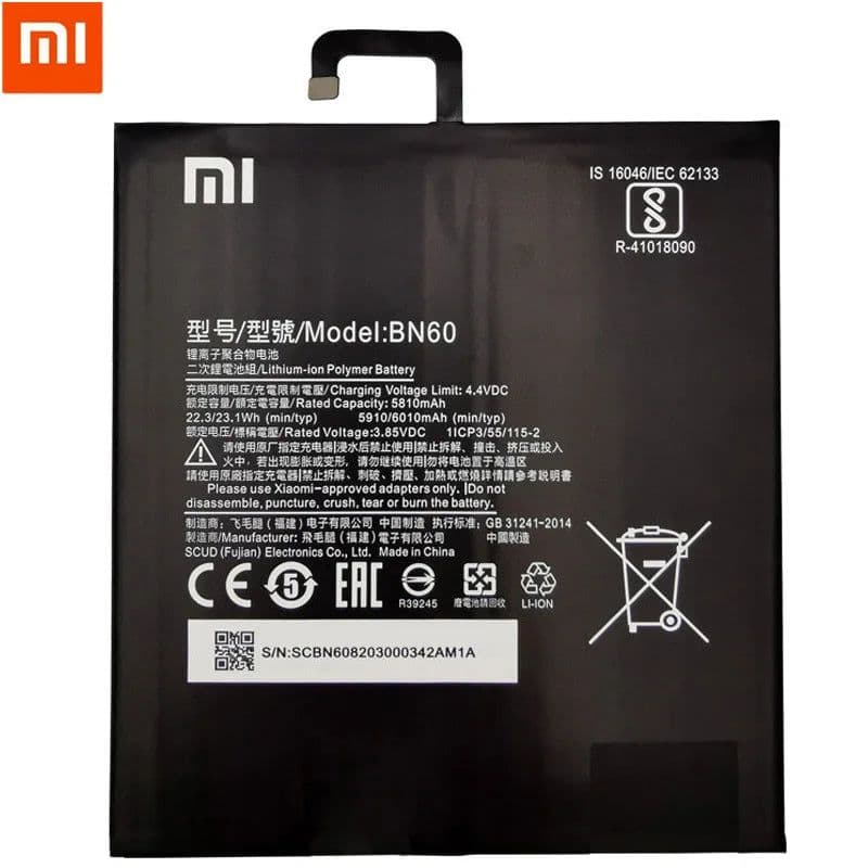 image-Xiao Mi New 100% Original BN60 6010mAh For Xiaomi Pad 4 Mipad 4 Mobile Phone In Stock Batteries Batteria With Gift Tools